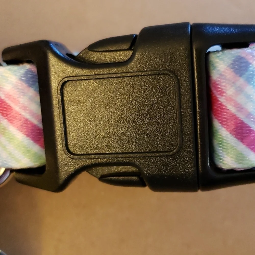 Native Pup Plaid Dog Collar | Red Lumberjack, Pink, Pastel, Blue Size Large